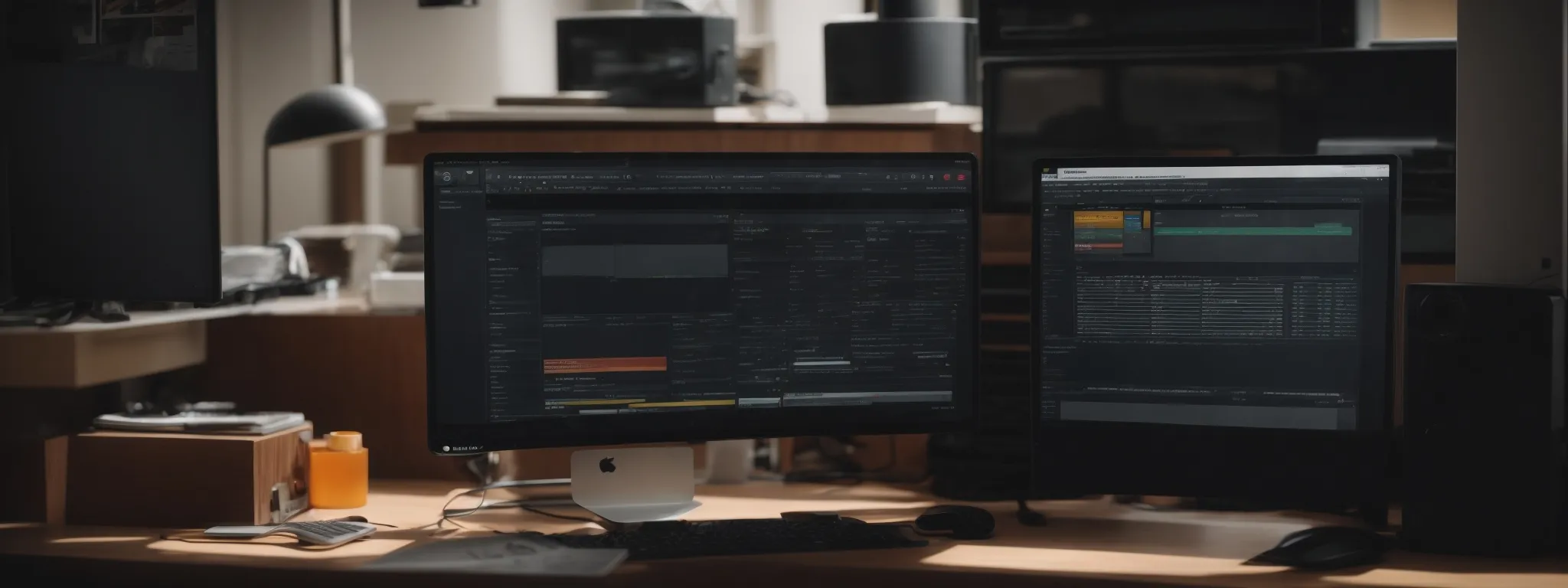 a computer with an open email application displaying an analytics dashboard for tracking email campaign performance.