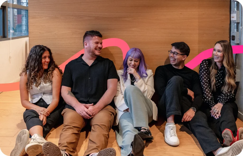 Team laughing