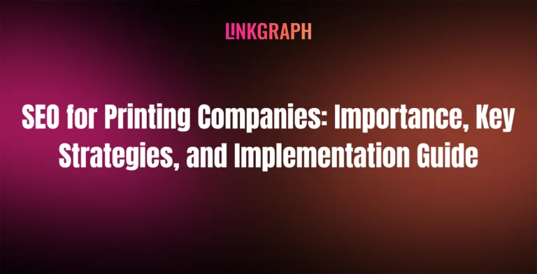 SEO for Printing Companies